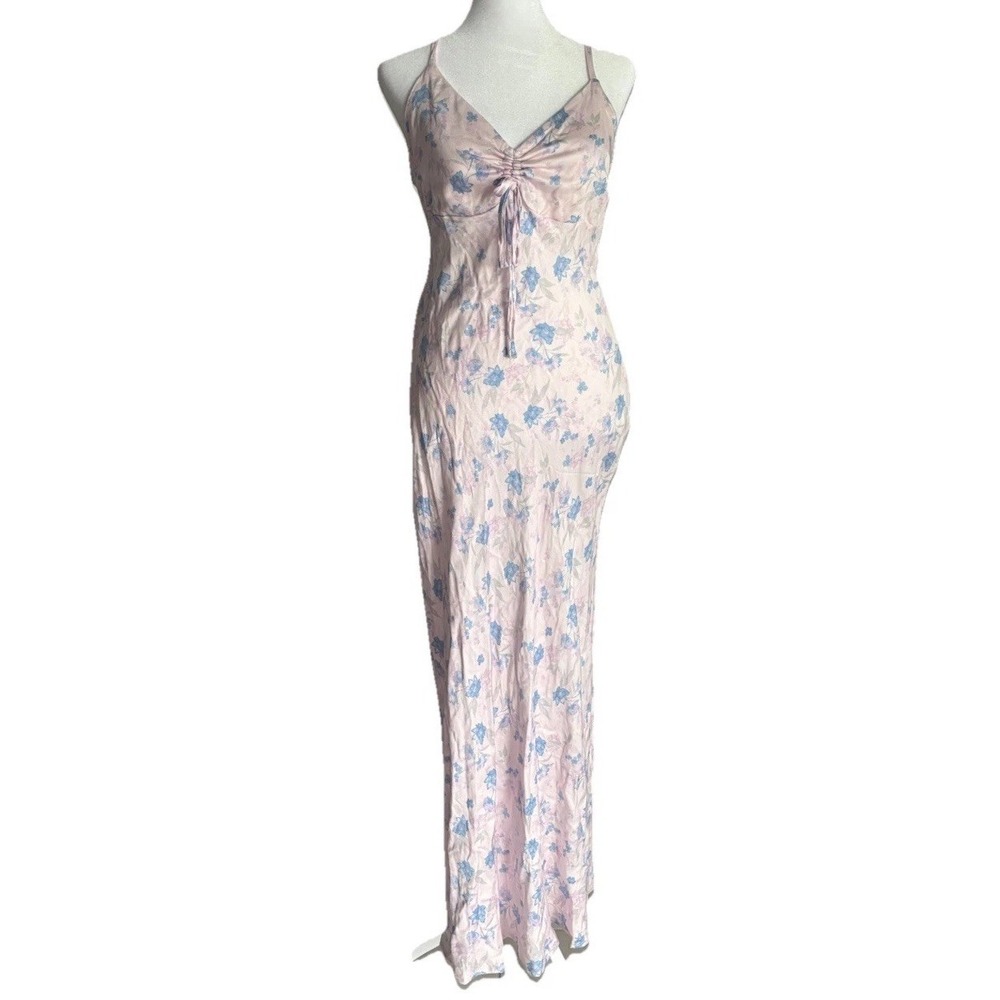 Wild Fable Maxi Floral Pink Slip Style Dress Size S Soft Girl 90s Feminine